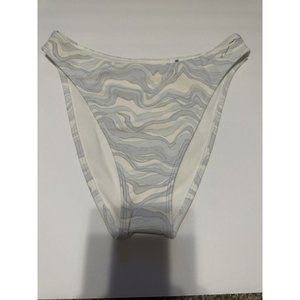 Abercrombie & Fitch Blue Printed Swim Bottom Mid Rise High Leg Size Small NWOT